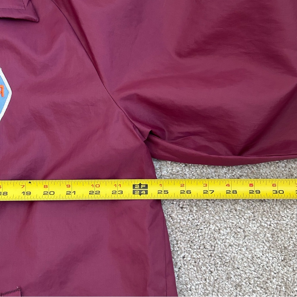 Vintage Chalk Line Dura Torq Fasteners Nylon Coach Jacket Burgundy Men's Medium - Picture 5 of 11